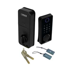 Cerradura inteligente ELITE de fácil instalación para puertas de hasta 8cm de ancho. 5 métodos de apertura: huella, aplicación (wifi), tarjeta, contraseña y llave. SL5000